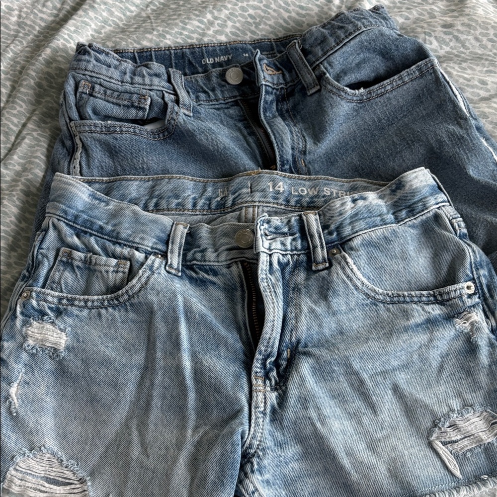 GAP Denim & Old Navy Shorts Set, girls size 14